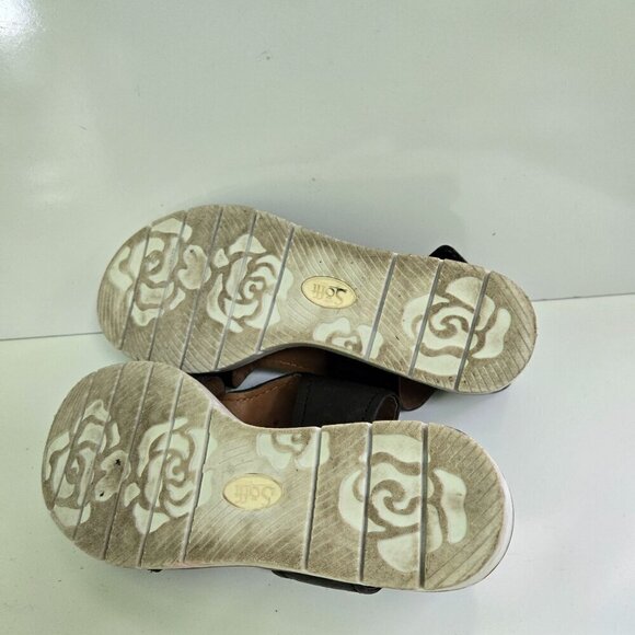 Sofft Black Leather Comfort Sandals Size 7M - Picture 5 of 7